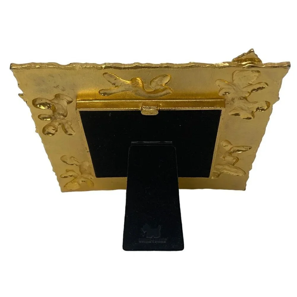 MIKE & ALLY Picture Frame Autumn Leaf Enamel Metal 3.5